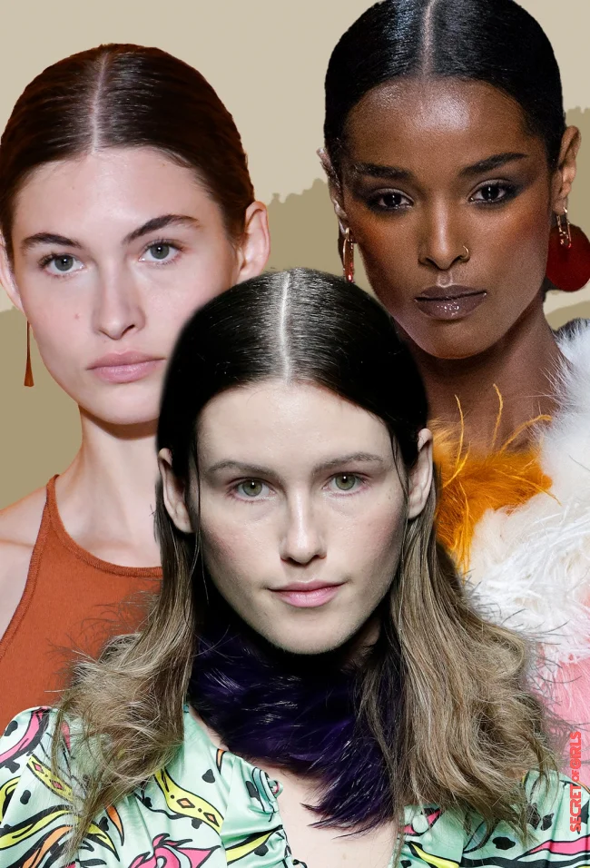 6. Spring/Summer 2022 hairstyle trend: Sleek middle parting | Hairstyle Trends in Spring and Summer 2022: Top 7