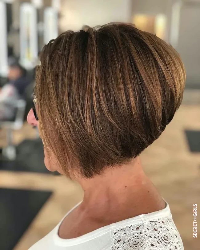 Stacked Bob &ndash; Layered bob with a short nape for older women | Layered Bob Over 50: 6 Sassy Bob Hairstyles That Make Us Look Younger!