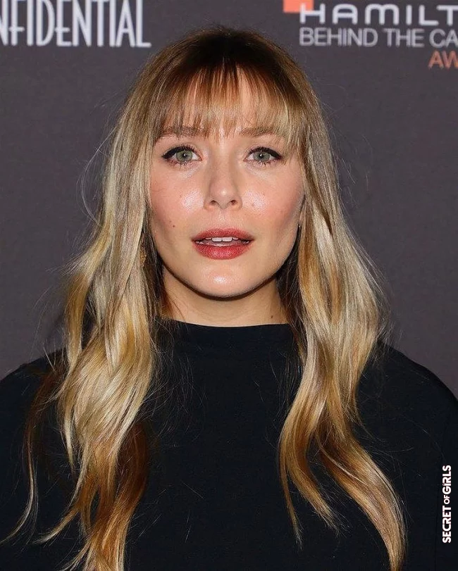 ... and `Marvel` star Elizabeth Olsen has also opted for the hairstyle trend `Birkin Bangs` as a pony | Hairstyle Trend 2022: Birkin Bangs are Very Popular as Bangs