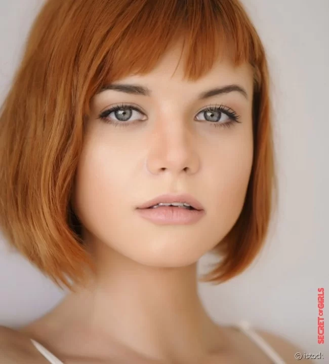 A bob with tapered bangs highlights straight hair. | What short haircut for my hair type?